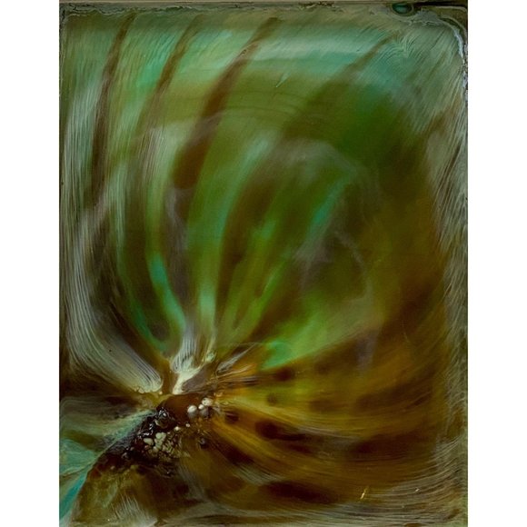 Original Art “Aura” Resin Artwork Painting by Tristina Dietz Elmes 9”x11” Frame - Picture 1 of 7